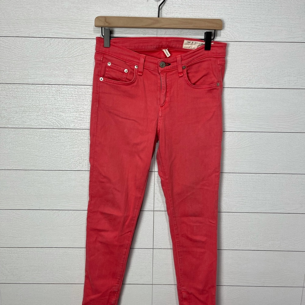 Rag & Bone Size 27 Coral Zipper Capri - Picture 2 of 9